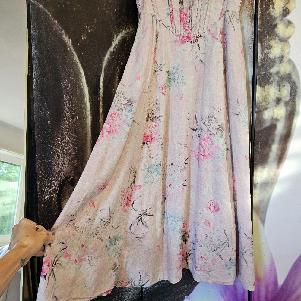 Bardot Adaline Corset Midi Dress Size Large - Picture 8 of 17